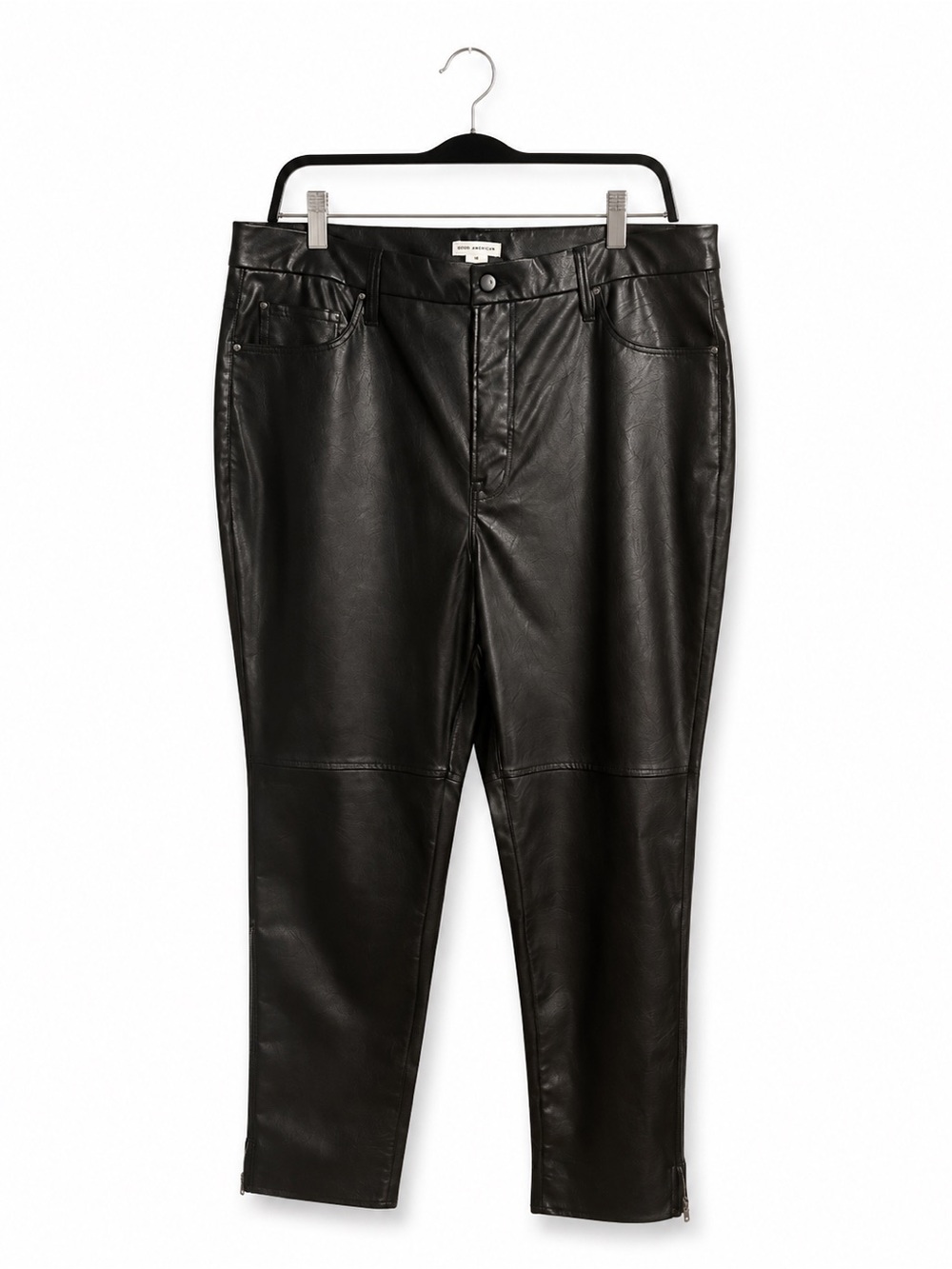 Good American Faux Leather Black pants Size 16